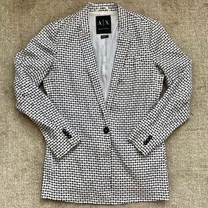 A/X ARMANI EXCHANGE Black + White Blazer